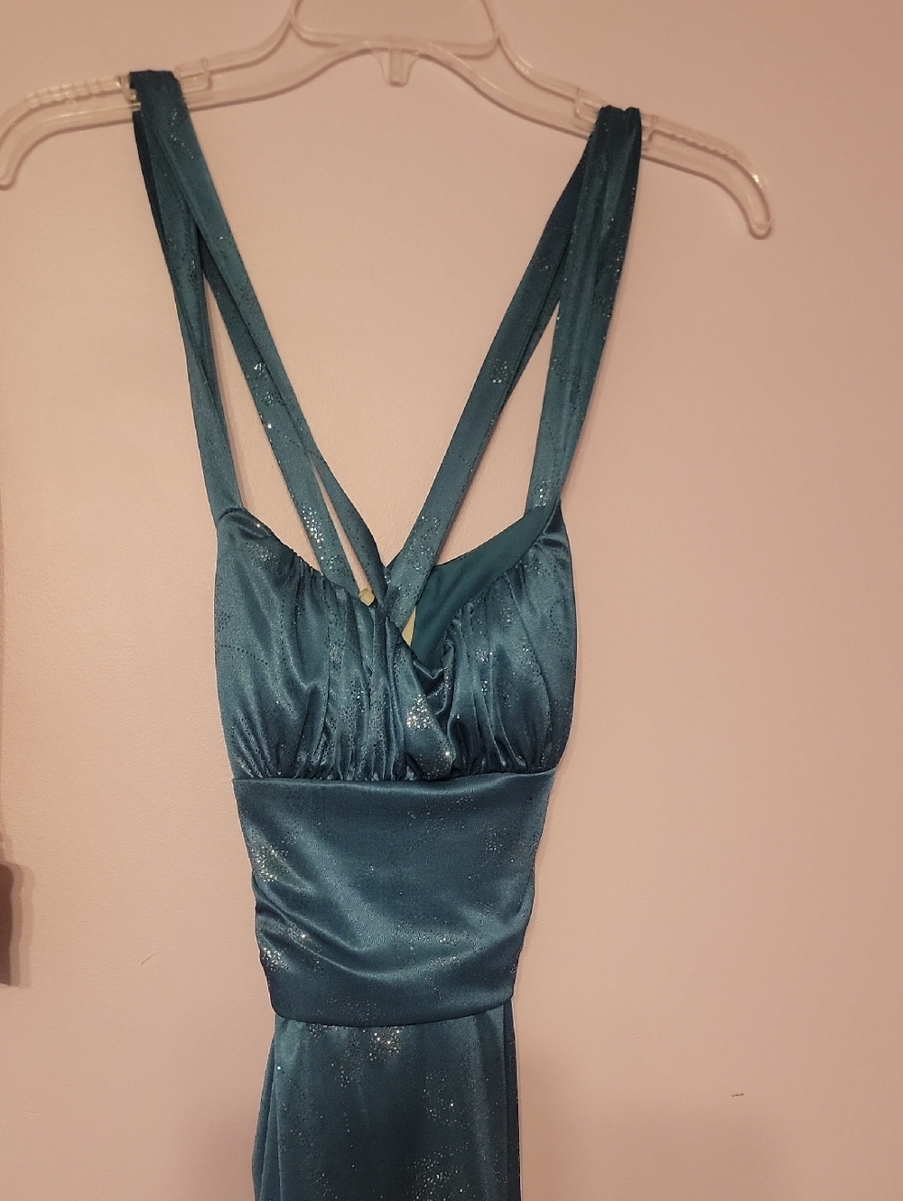 B. Darlin Teal Shimmery Dress